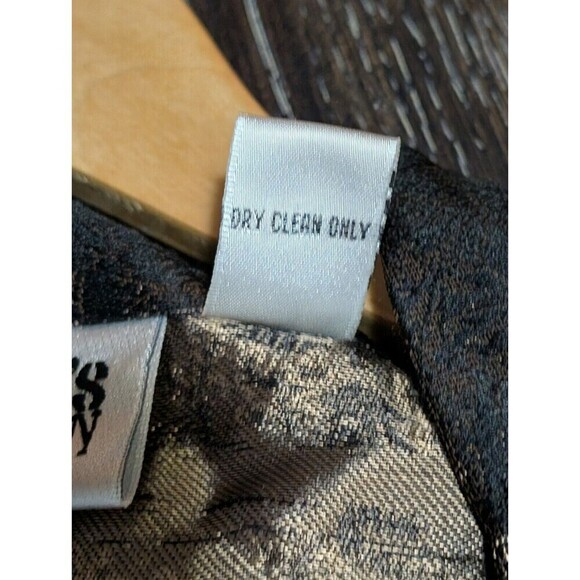 Chico's Design Black Silk Blend Asian Print Women Button Front Sz 1 Mediun N90 - Picture 4 of 6